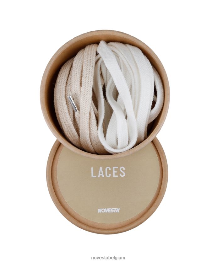 Novesta katoenen schoenveters 99 beige/10 wit accessoires PTBZDP313 - Novesta Schoenen