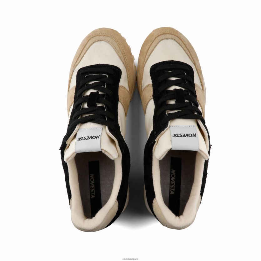 Novesta marathonparcours beige-zwart sportschoenen PTBZDP110 - Novesta Belgium