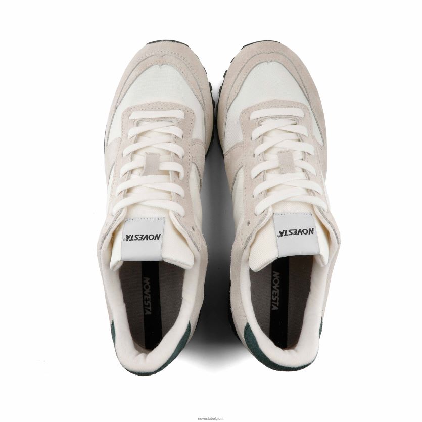 Novesta marathonparcours wit/groen sportschoenen PTBZDP111 - Novesta Sneakers Dames
