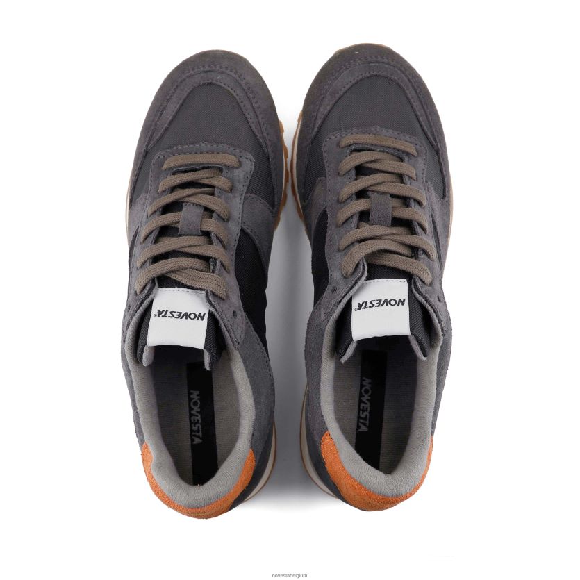 Novesta marathonparcours zwart-grijs/trnsp sportschoenen PTBZDP114 - Novesta Sneakers Dames