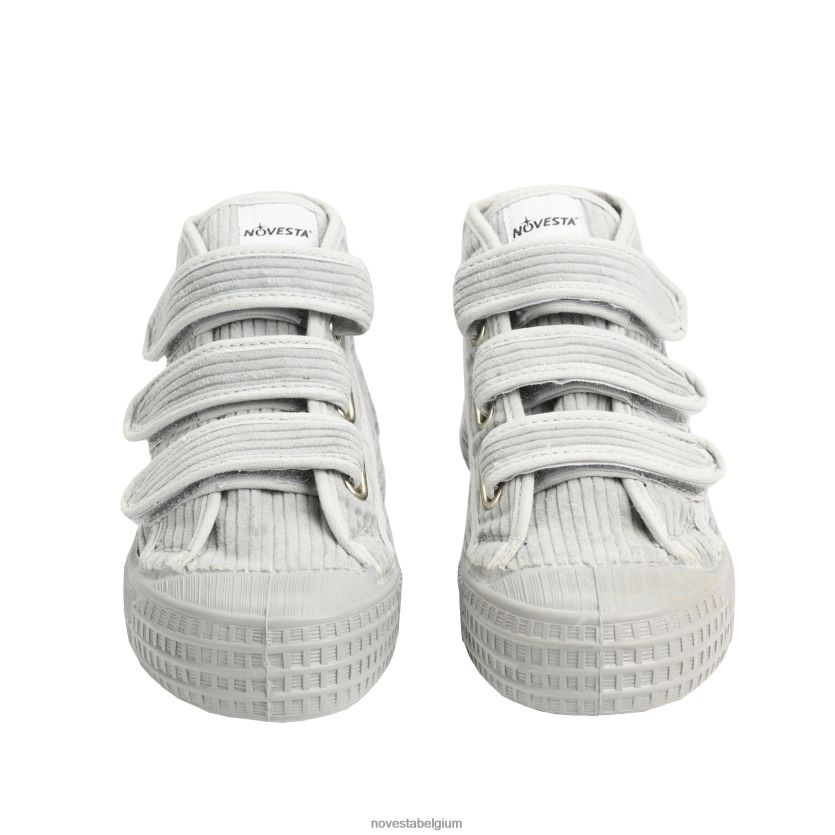 Novesta sd kindervelourskoord mono grijs veganistische schoenen PTBZDP298 - Novesta Schoenen