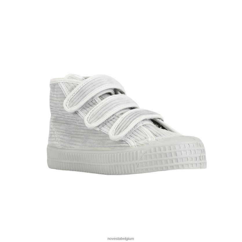 Novesta sd kindervelourskoord mono grijs veganistische schoenen PTBZDP298 - Novesta Schoenen