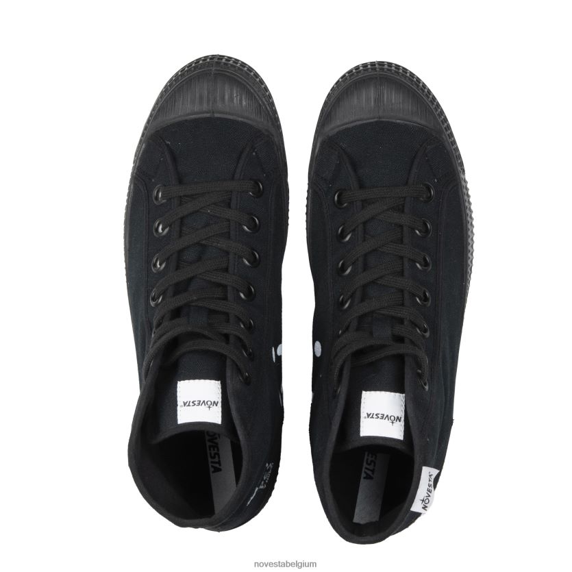 Novesta sd pes v nudzi helemaal zwart veganistische schoenen PTBZDP216 - Novesta Sneakers Dames