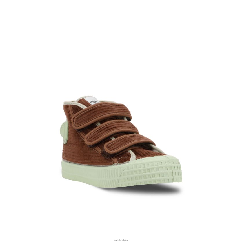Novesta sdkid velkoord bruin/mint veganistische schoenen PTBZDP250 - Novesta Schoenen