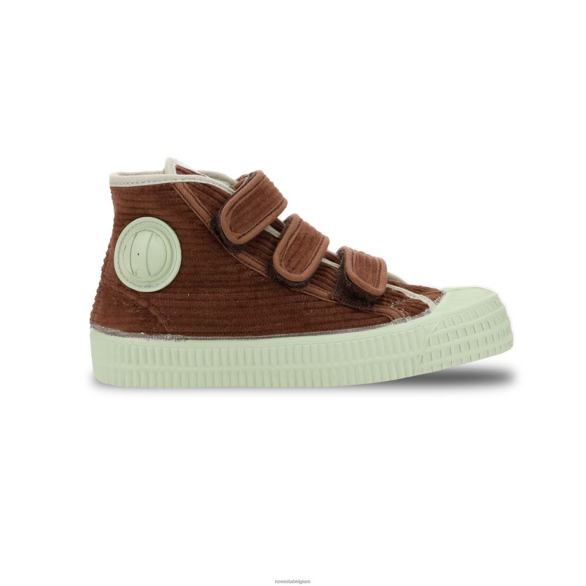 Novesta sdkid velkoord bruin/mint veganistische schoenen PTBZDP250 - Novesta Schoenen