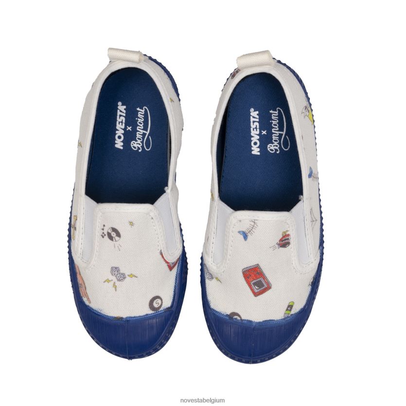 Novesta slip-on kind bp blanc veganistische schoenen PTBZDP222 - Novesta Sneakers Dames