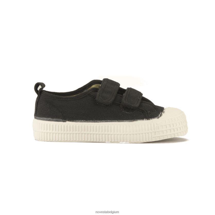 Novesta smkid klittenband 60 zwart veganistische schoenen PTBZDP266 - Novesta Belgium